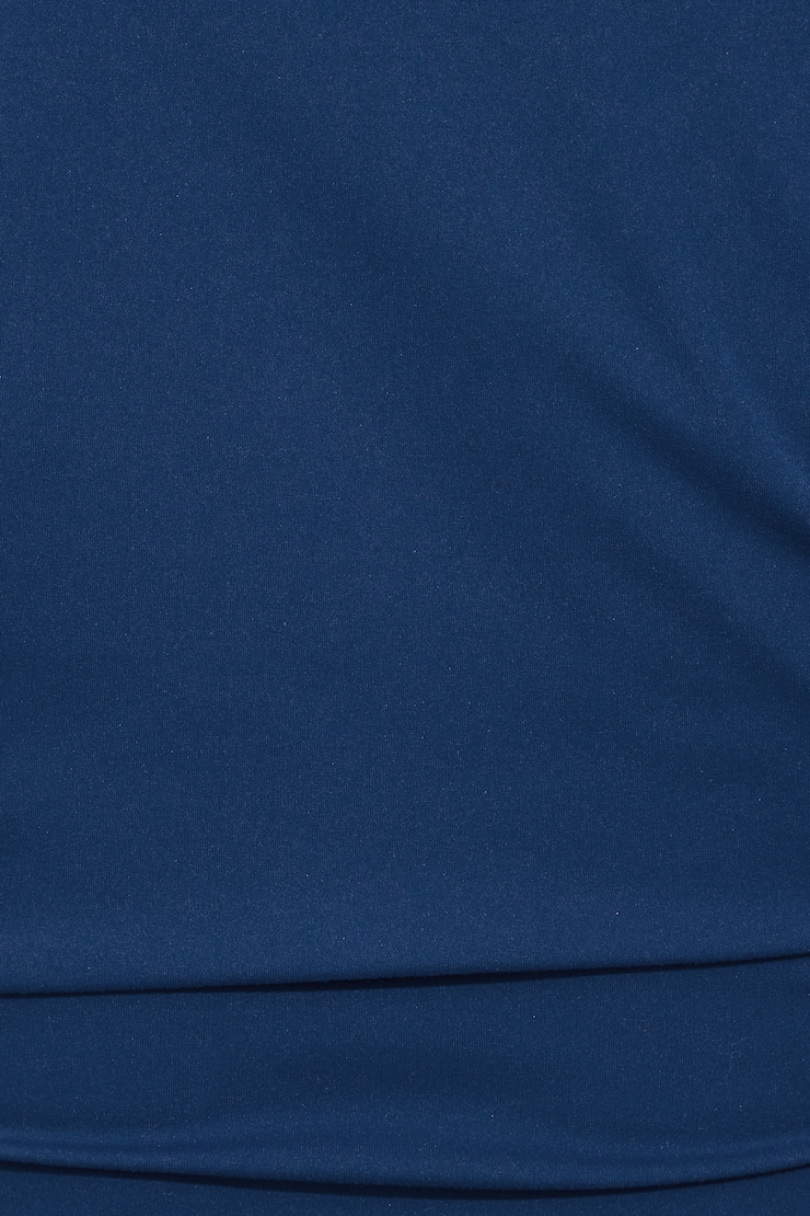 Sleek Short Sleeve Polo Top Navy - Image 4