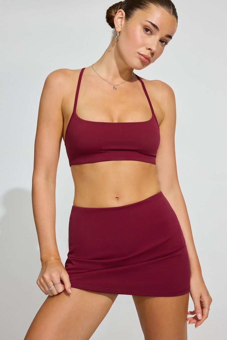 SoftActive Micro Skort Burgundy