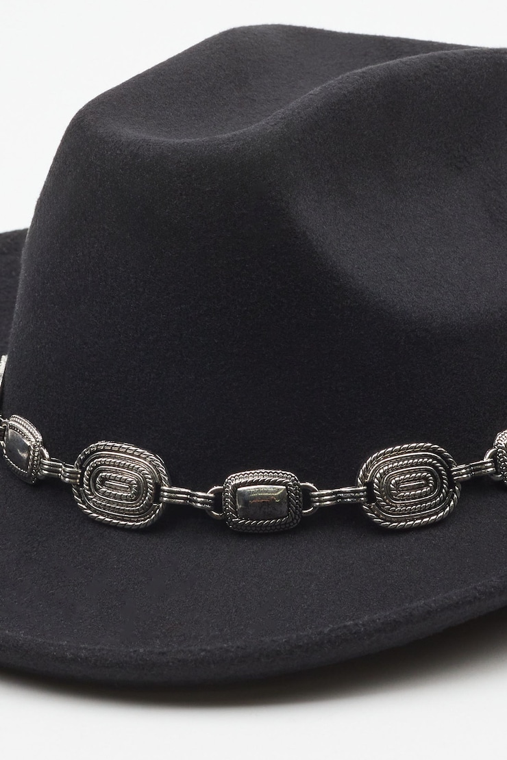 Felt Cowboy Hat Black - Image 3