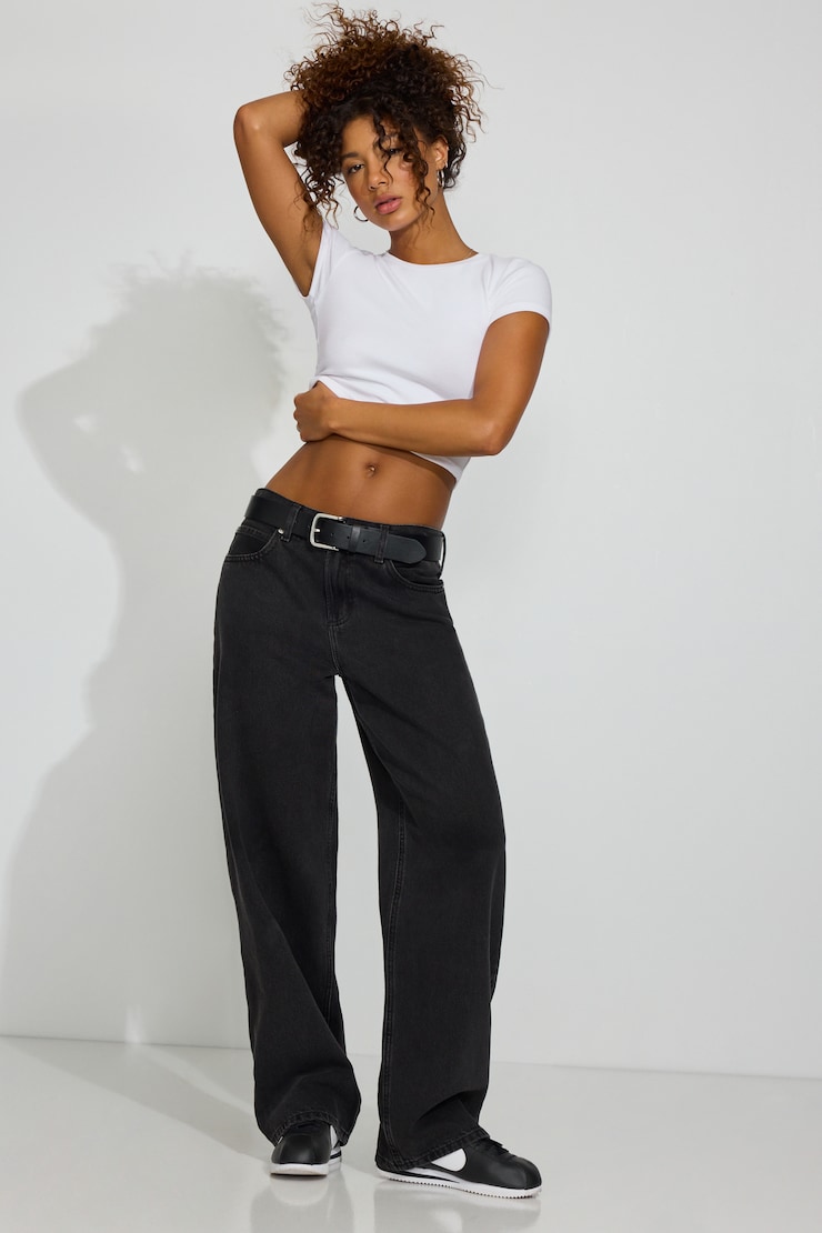 Low Rise Baggy Jeans Black