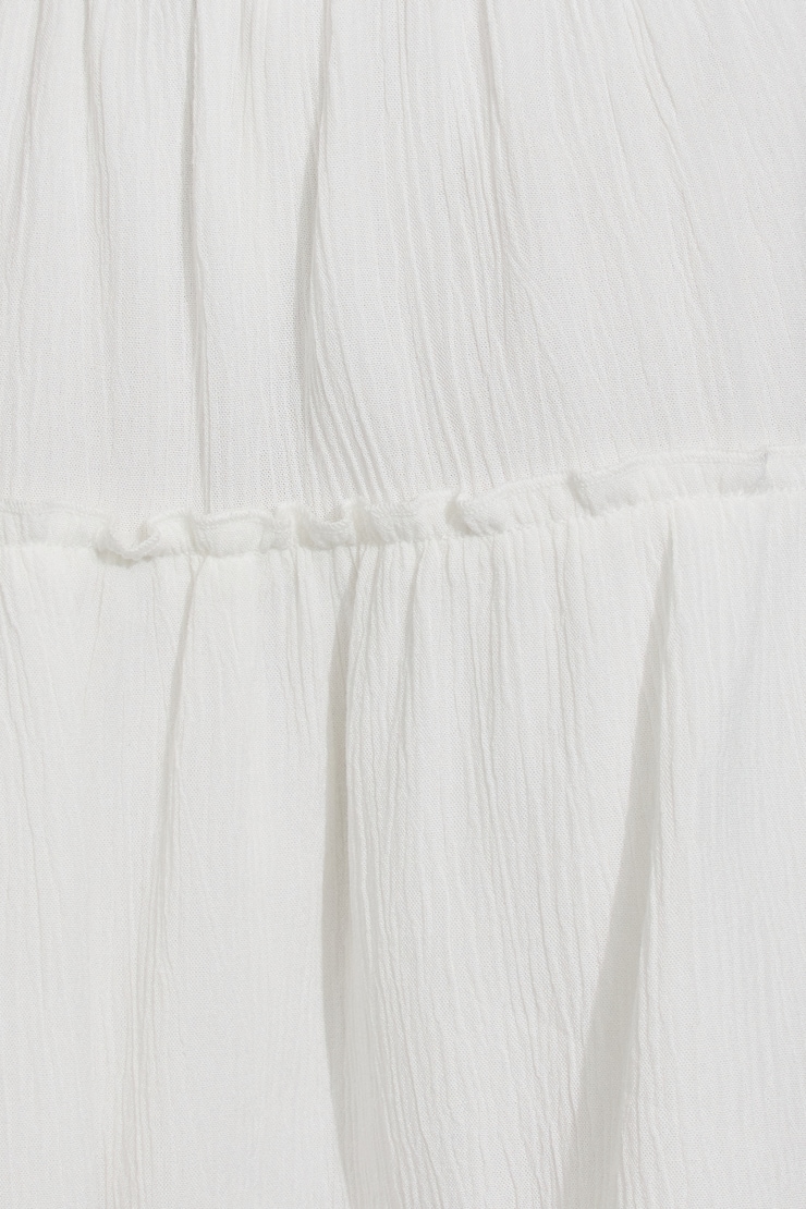 Tiered Mini Skirt White - Image 5