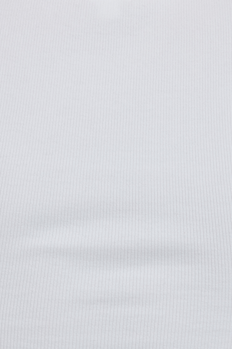 Scoop Neck Ribbed Tank Top White - Image 5