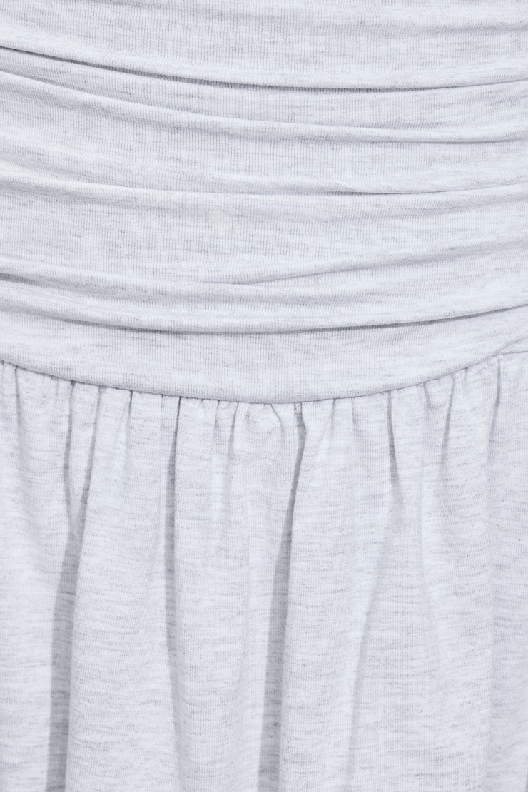 Flirty Hem Tube Romper Dress Gray - Image 7