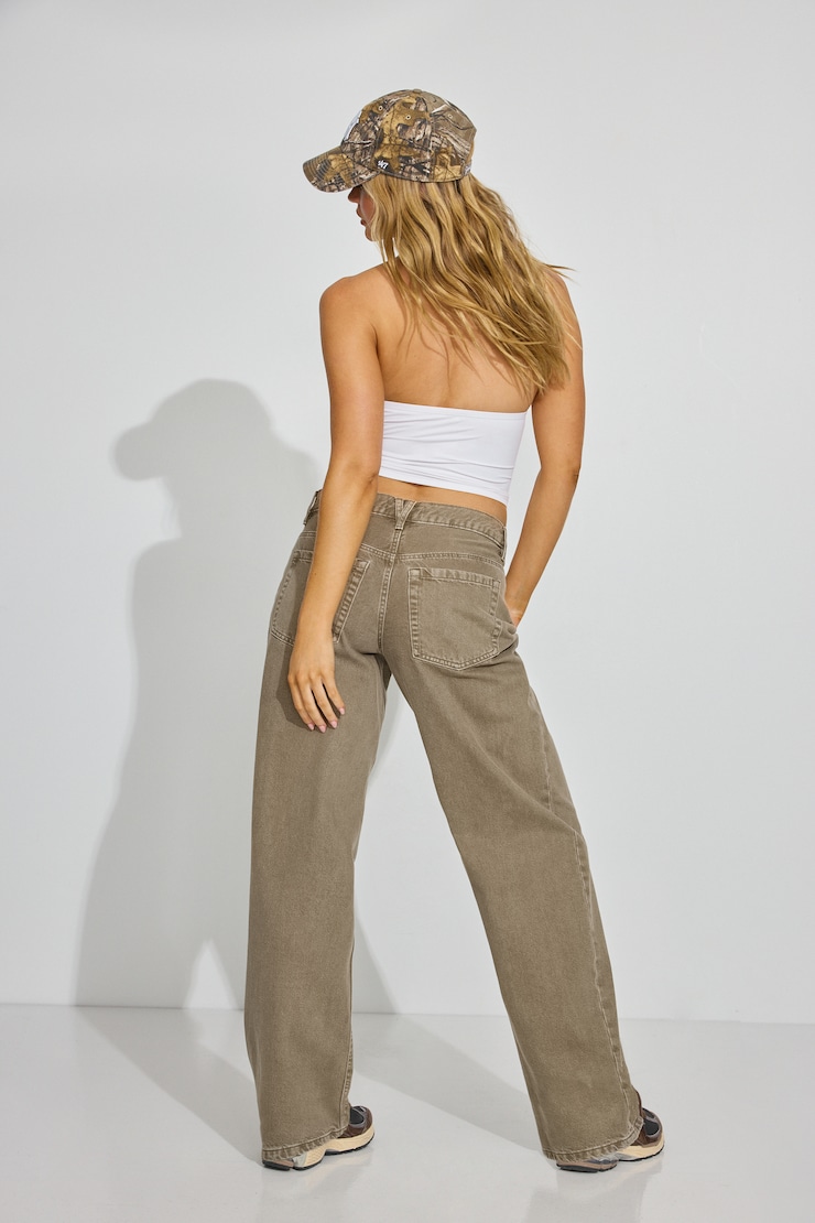 Low Rise Baggy Pants Green - Image 3