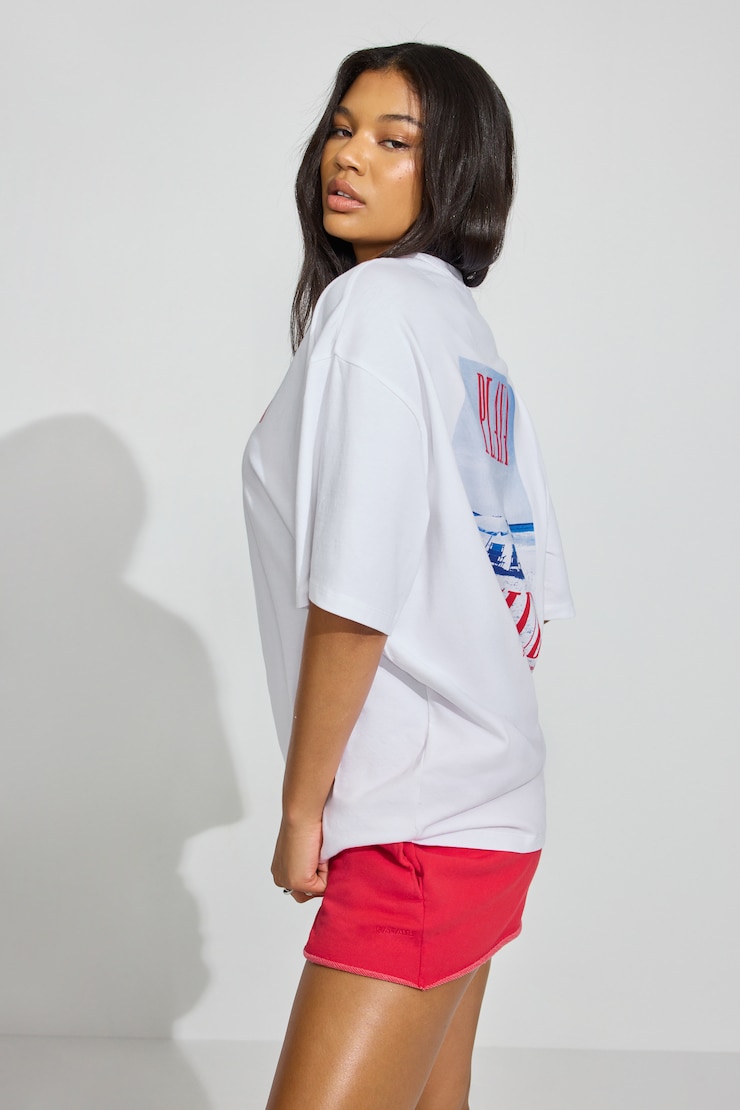 Oversized Boyfriend Tee White - Image 4