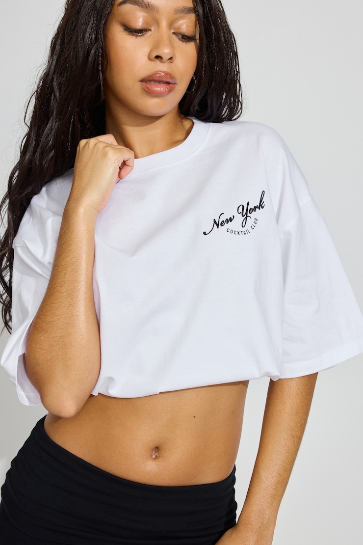 Oversized Boyfriend Tee White - Image 2