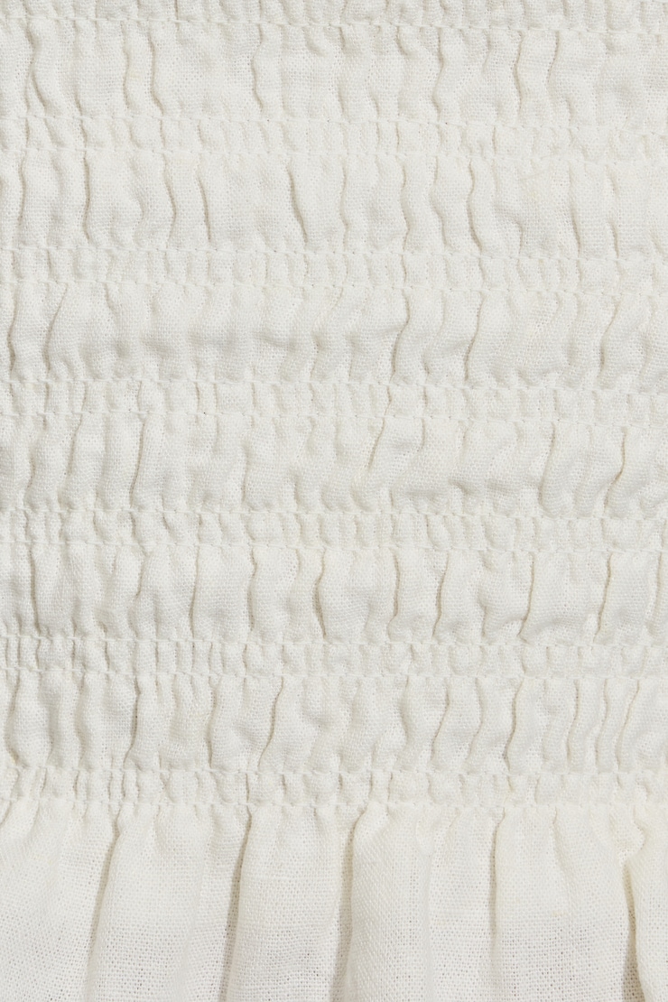 Linen Smocked Tube Top White - Image 4