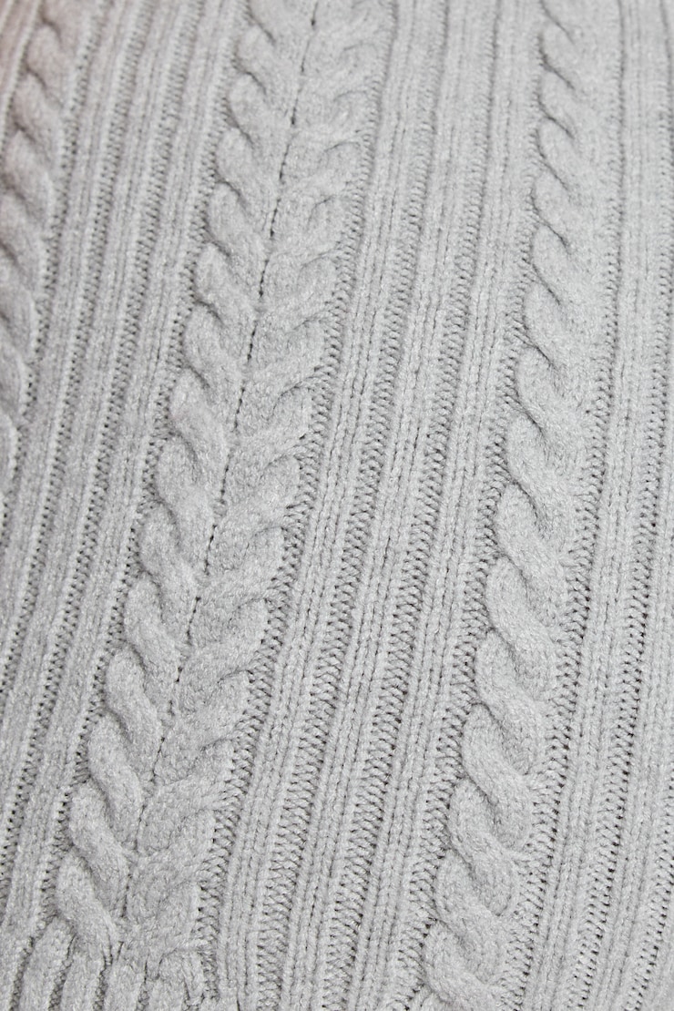 Sweater Cable Knit Shorts Gray - Image 4