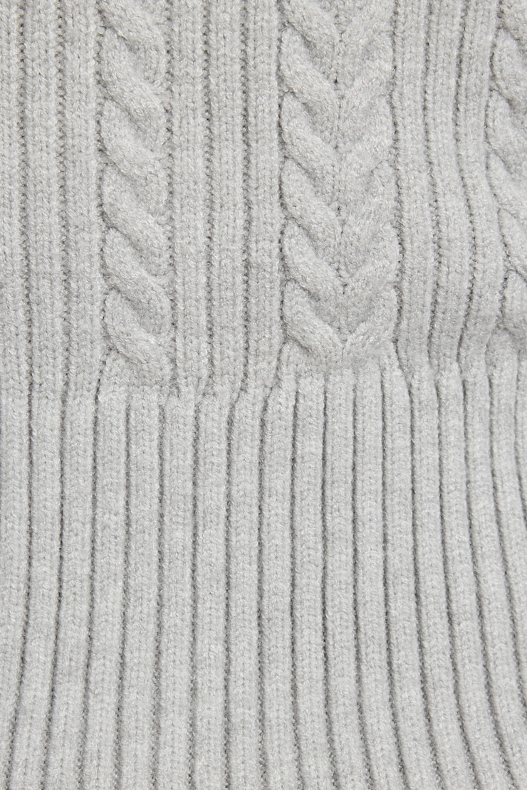 Cable Knit Zippy Gray - Image 4