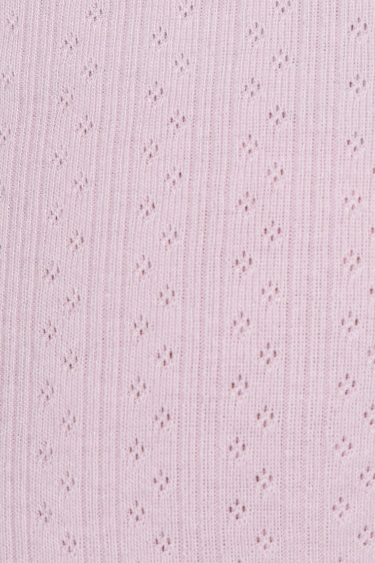 Tiny Pointelle Lettuce Edge Shorts Pink - Image 4