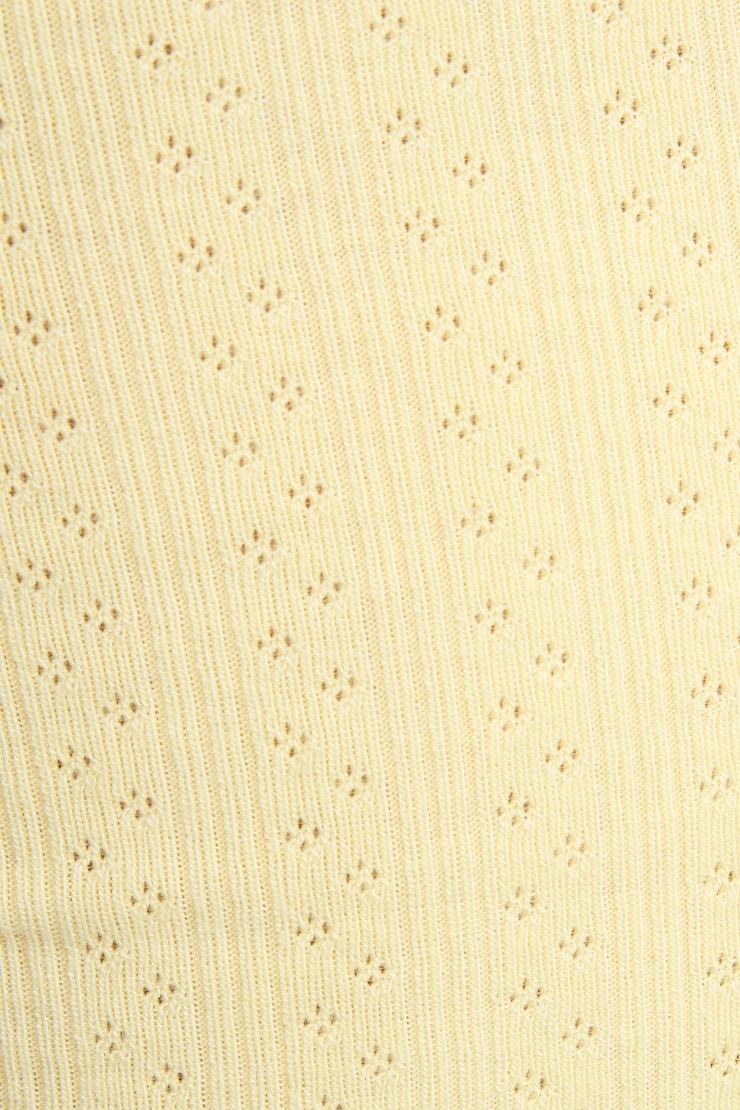 Tiny Pointelle Lettuce Edge Shorts Yellow - Image 4