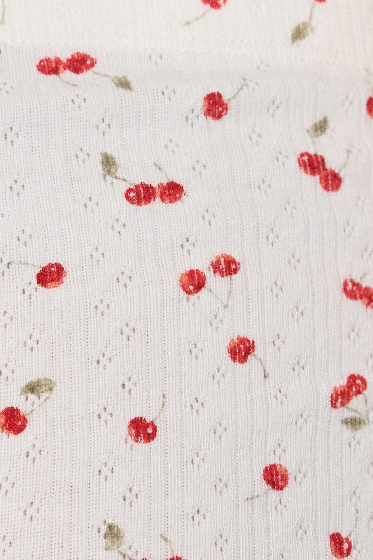 Tiny Pointelle Lettuce Edge Shorts White - Image 5