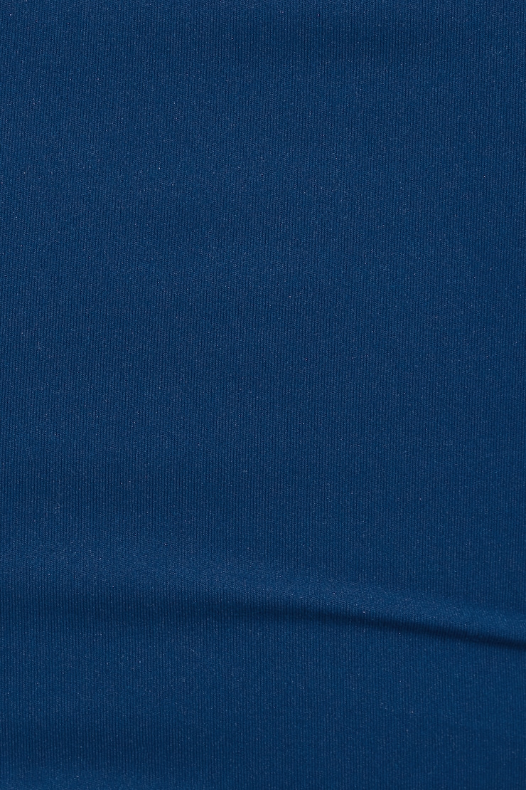 Sleek V-Neck Long Sleeve Top Navy - Image 4