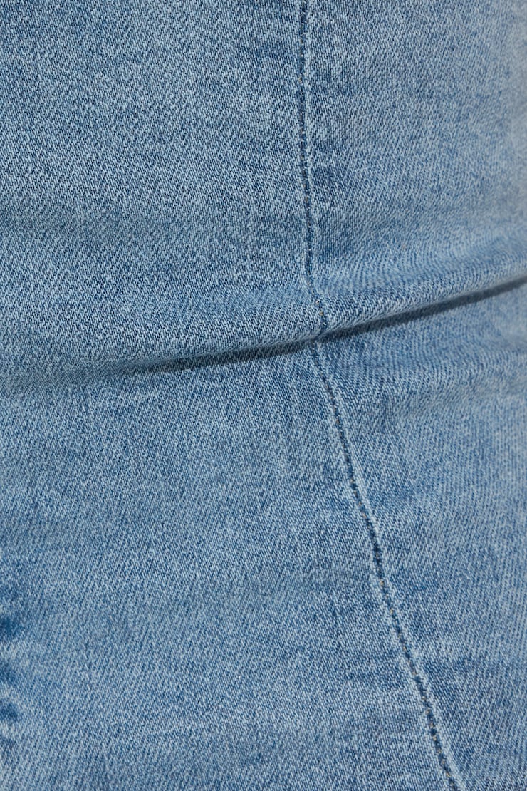 Halter Denim Dress Blue - Image 6