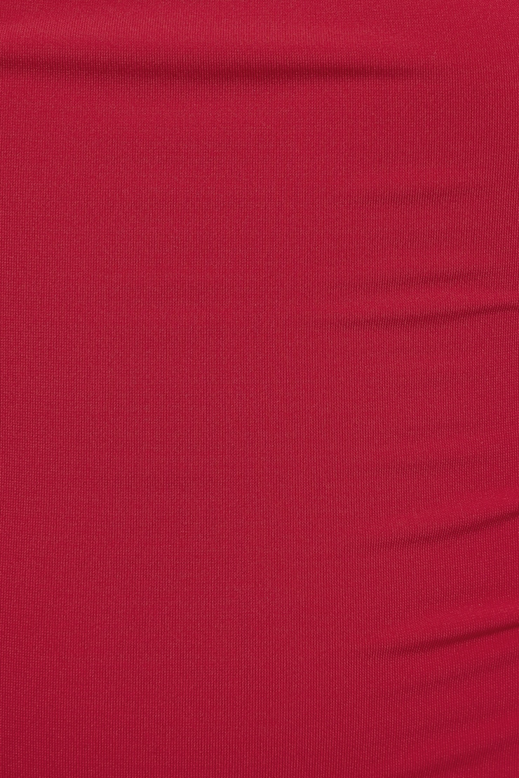 Deep Plunge Cowl Neck Mini Dress Red - Image 4