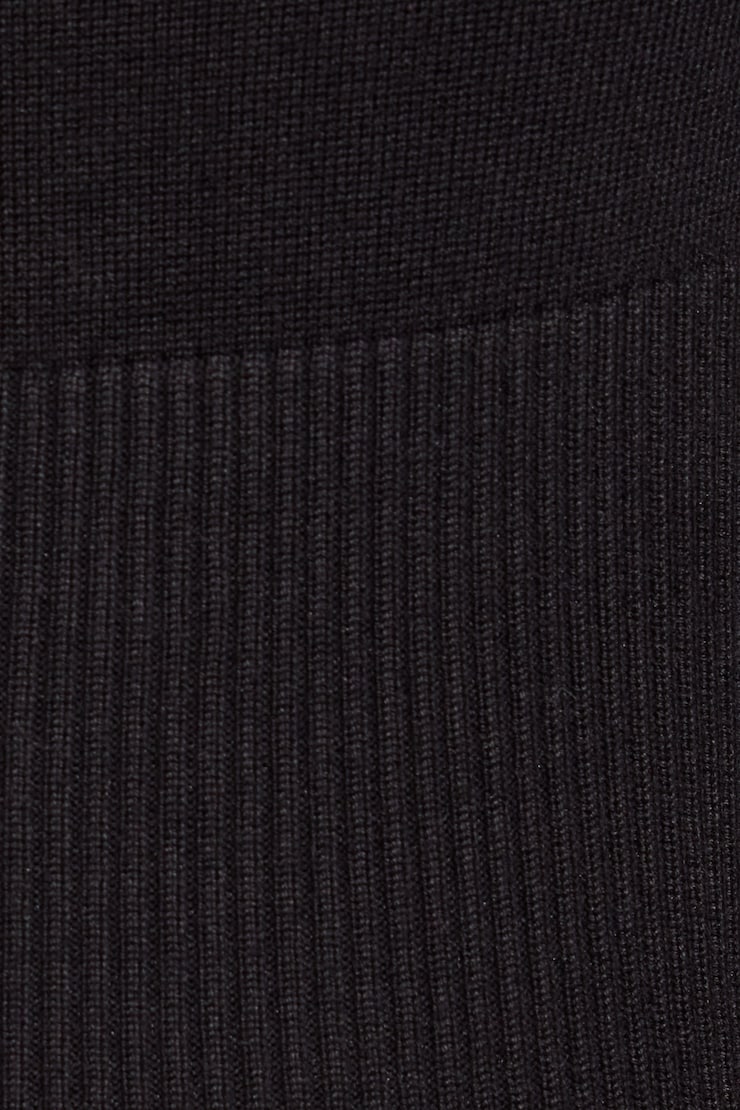 Ryan Fitted Boatneck Sweater Black - Image 5