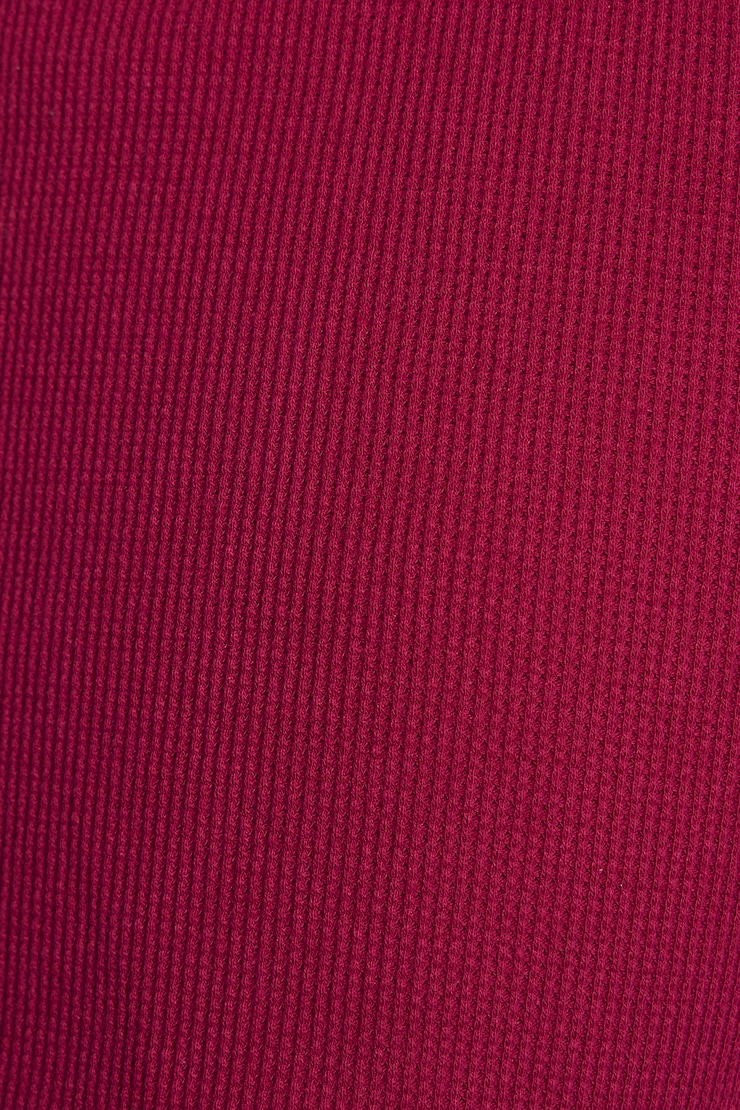 Waffle Picot Shorts Burgundy - Image 4