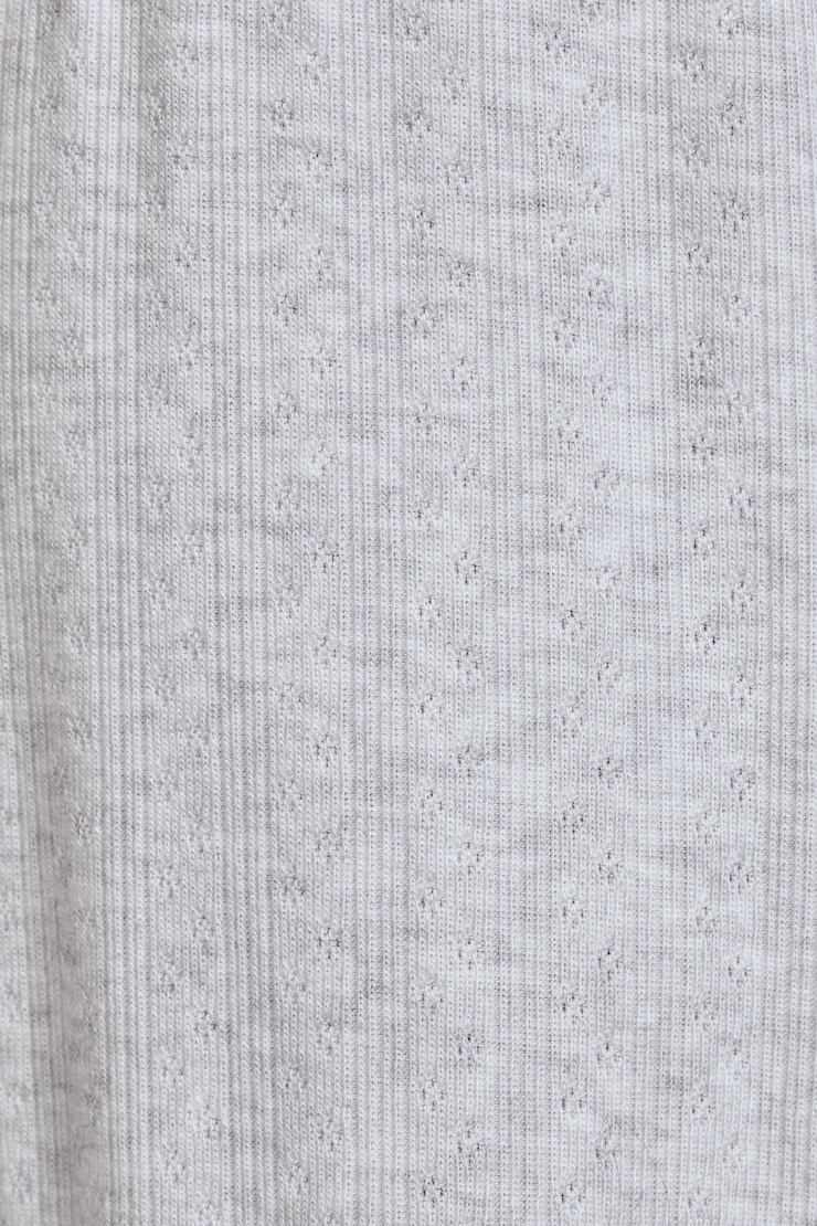 Pointelle Slouchy Pants Gray - Image 4