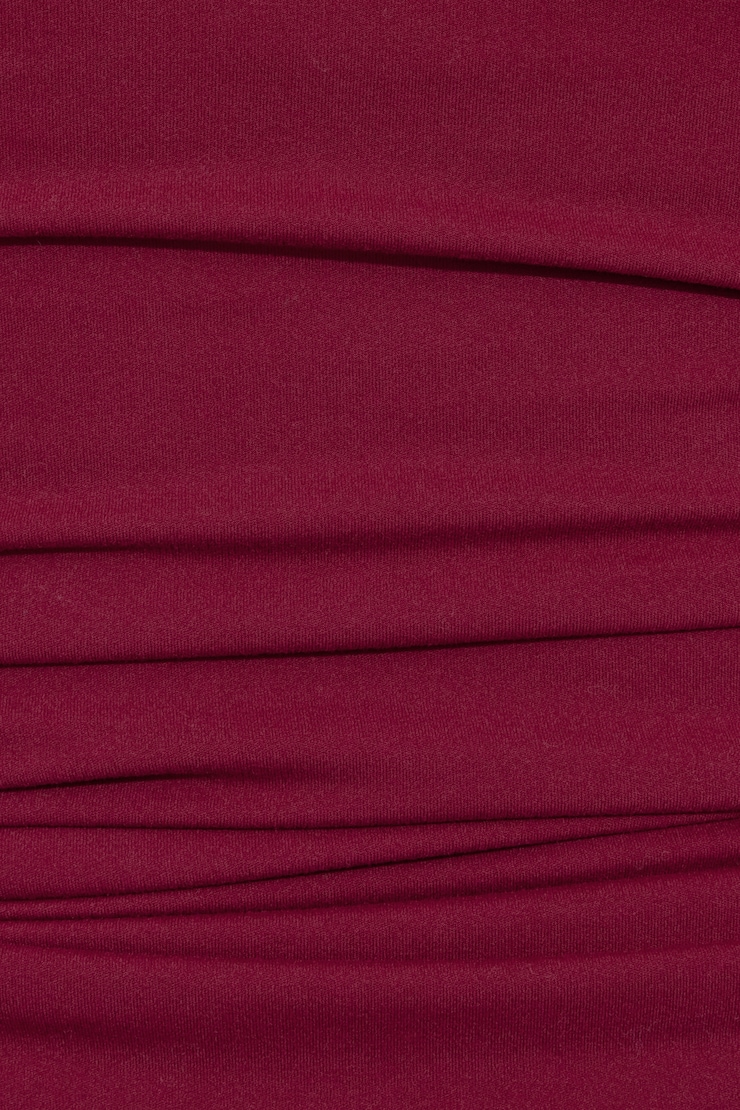 Ruched Sleek Tube Top Burgundy - Image 4