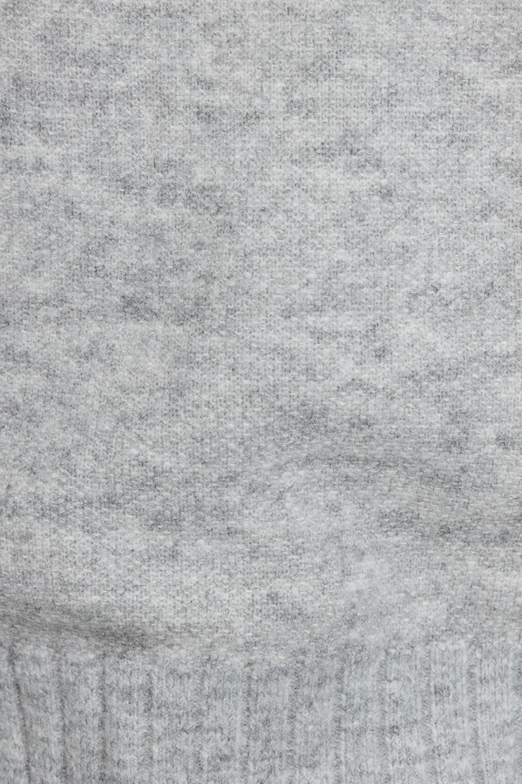 Long Sleeve Spongy Crewneck Sweater Grey - Image 4