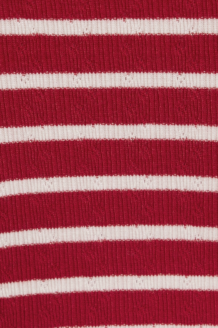 Pointelle Ruched Tiny Shorts Red - Image 4