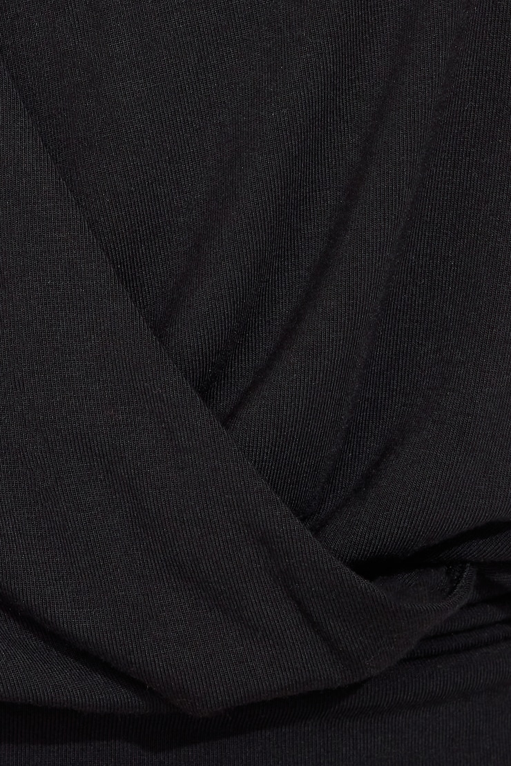 Smooth Surplice Halter Top Black - Image 4