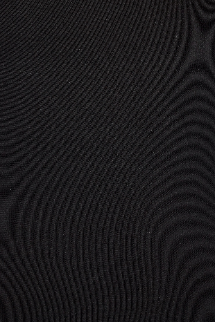 Asymmetric Twisted Short Sleeve Top Black - Image 4