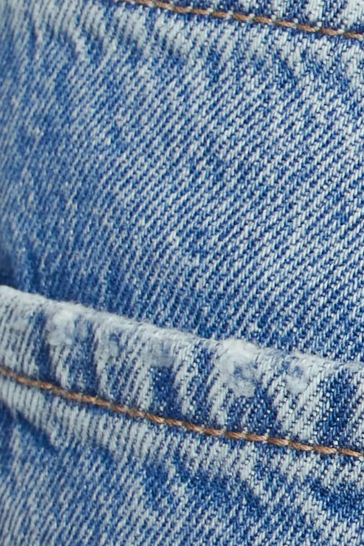 Denim Relaxed A-Line Shorts BLUE - Image 4