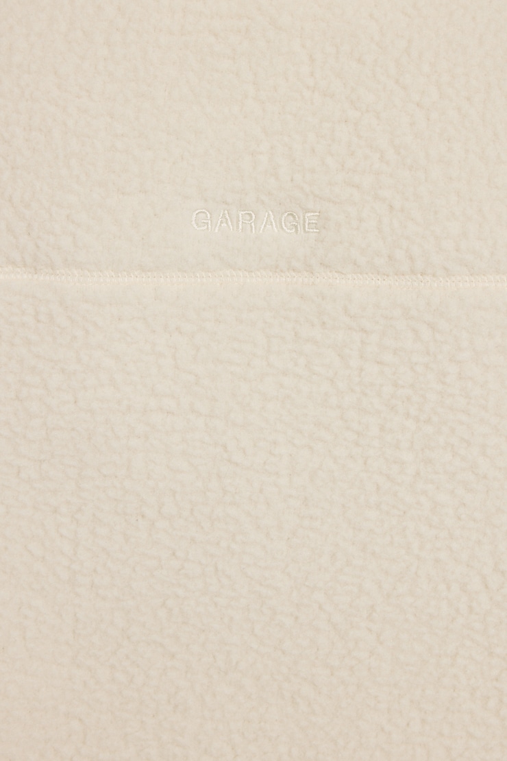 Sherpa Mock Neck Half Zip Sweater White - Image 5