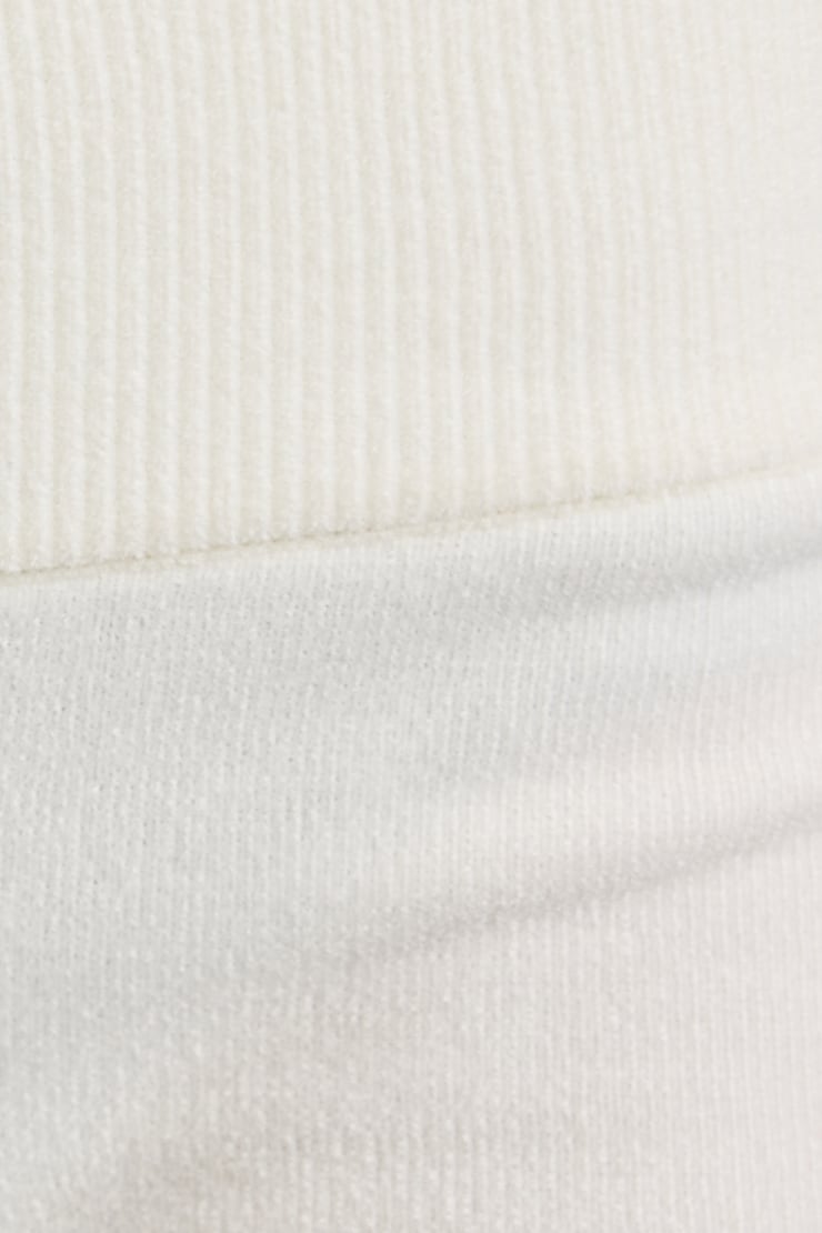 Chenille Low Rise Tiny Shorts Beige - Image 5