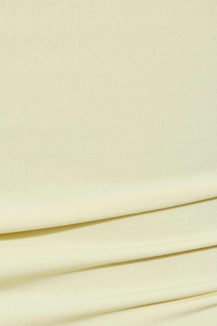 Square Neck Tie Halter Top Yellow - Image 4