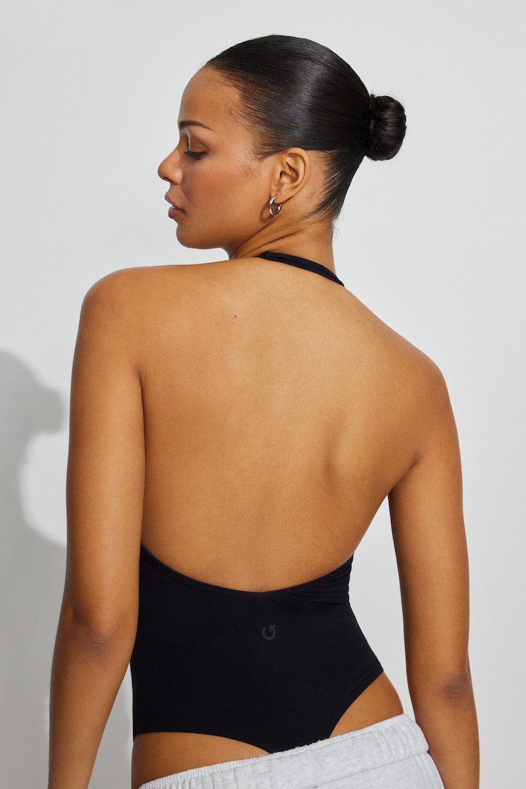 SoftActive V-Back Bodysuit Black - Image 3