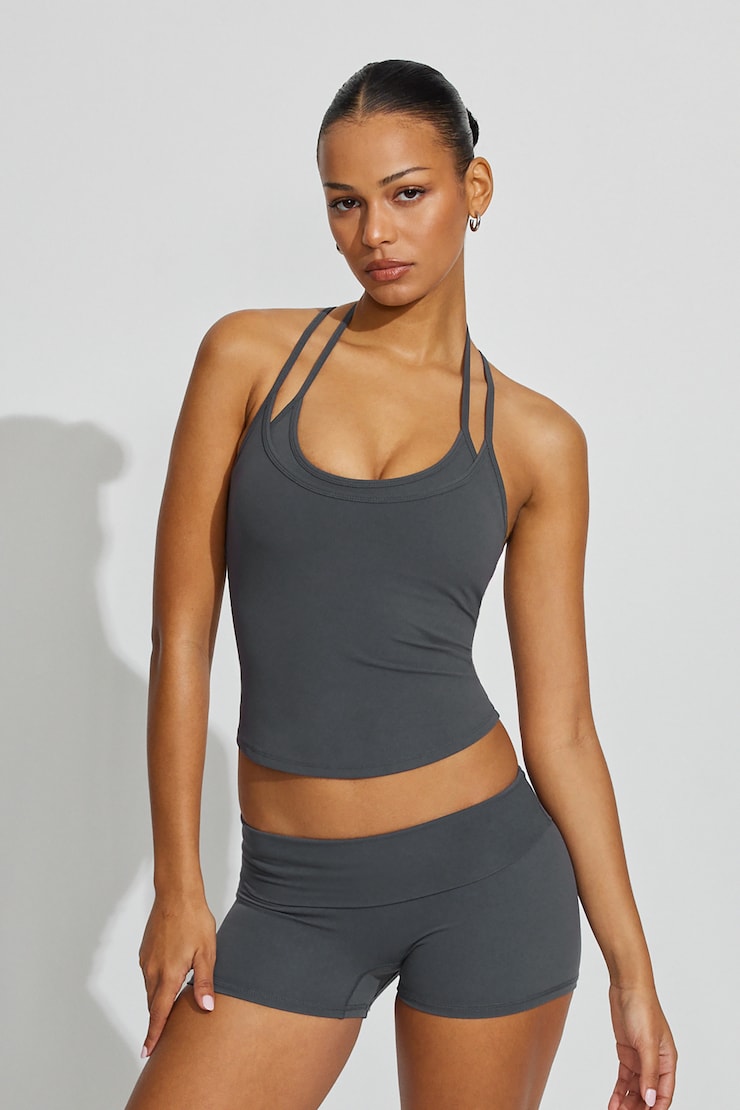 SoftActive Layered Tank Top Gray - Image 2