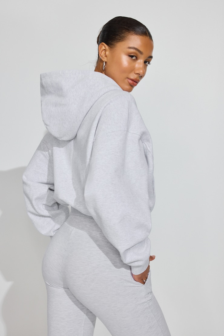 UltraFleece Cotton Zip Hoodie Gray - Image 4